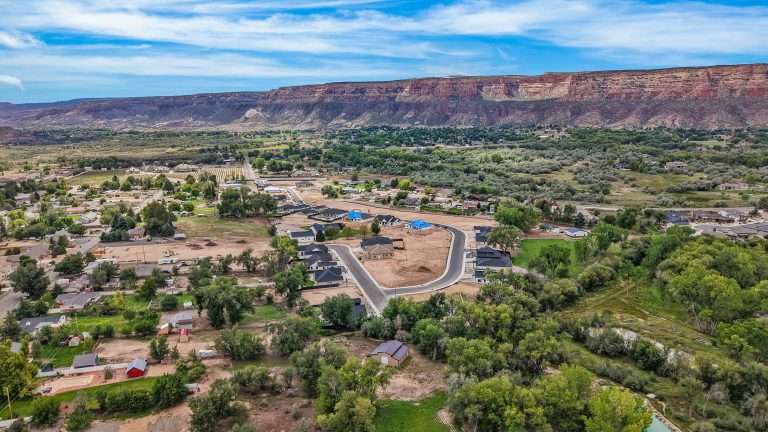 602 Manzanita Drive aerial view of the neighborhood, Grand Junction, CO new home by Integrity Homes