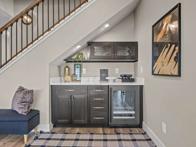 602 Manzanita Drive wet bar under the stairs, Grand Junction, CO new home by Integrity Homes