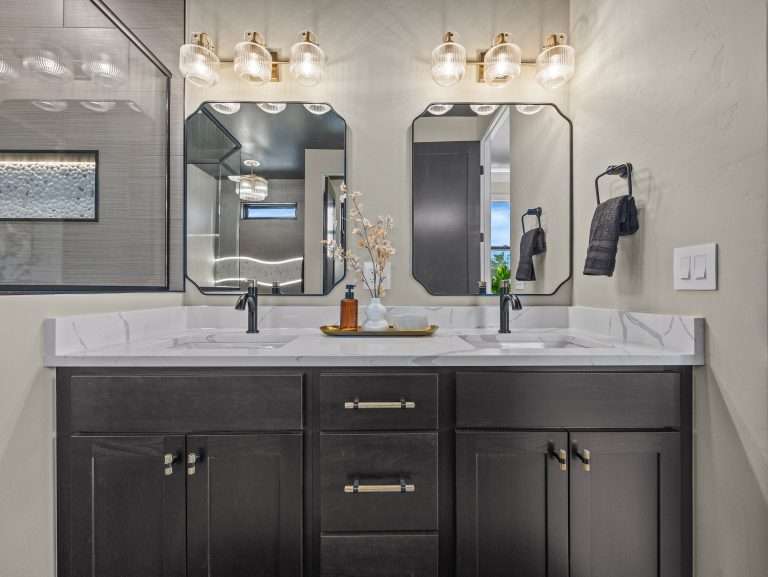 602 Manzanita Drive primary bathroom vanity, Grand Junction, CO new home by Integrity Homes