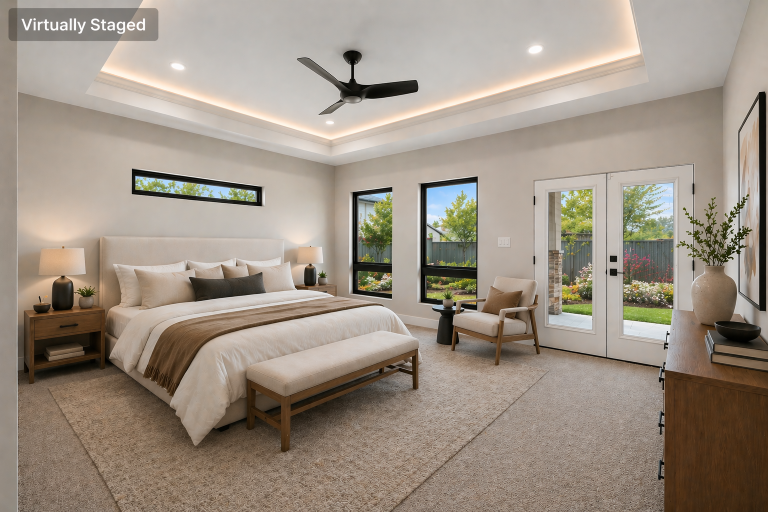 618 Manzanita Drive primary bedroom (virtually staged), Grand Junction, CO new home by Integrity Homes