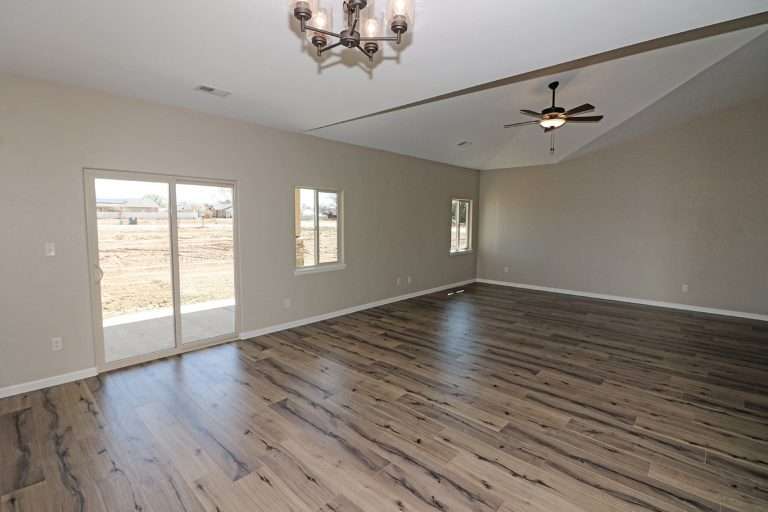 The Coral living and dining area, new home by Integrity Homes in Western Colorado
