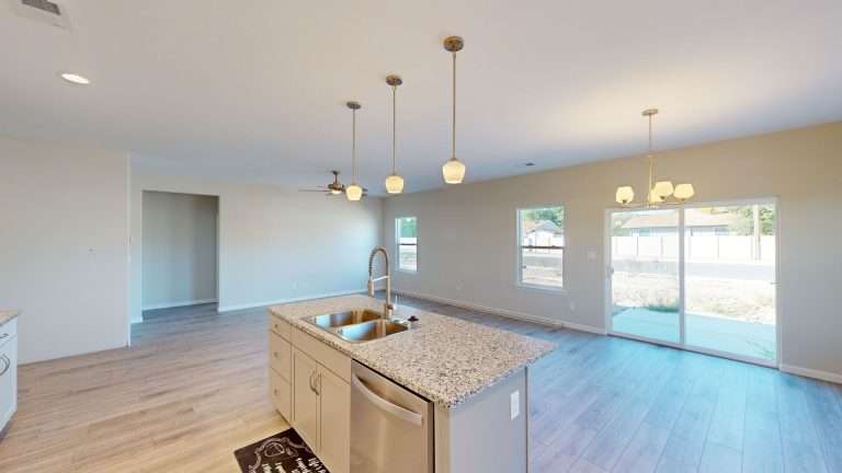 The Merlot kitchen and dining area, new home by Integrity Homes in Western Colorado