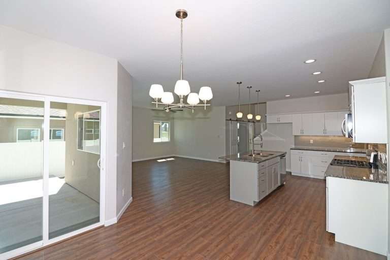 The Garfield kitchen and dining area, new home by Integrity Homes in Western Colorado