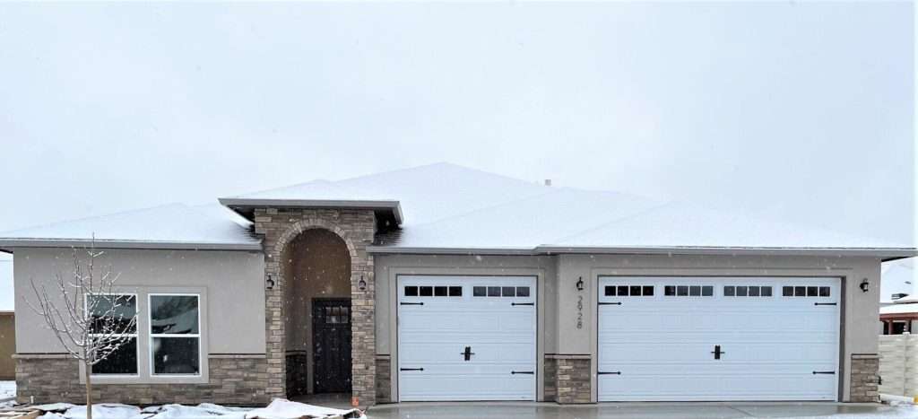 The Amber front exterior, new home by Integrity Homes in Western Colorado