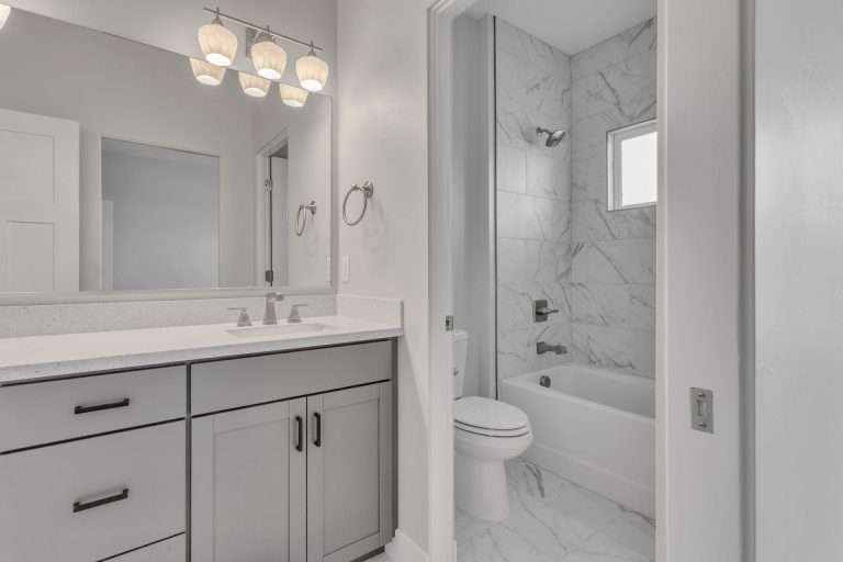 The Merlot bathroom, new home by Integrity Homes in Western Colorado