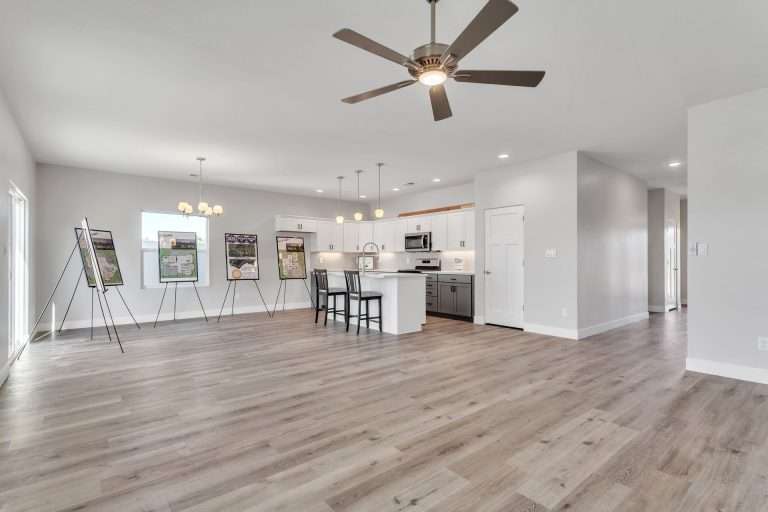 The Merlot great room and kitchen, new home by Integrity Homes in Western Colorado