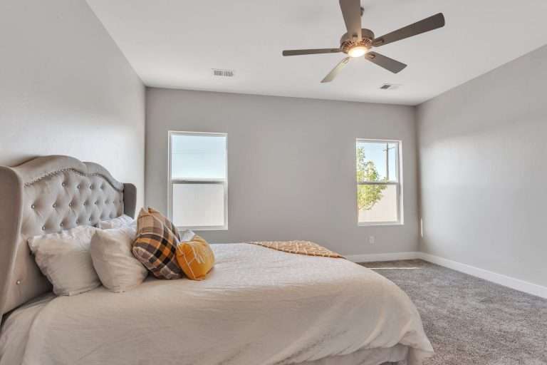 The Merlot primary bedroom, new home by Integrity Homes in Western Colorado