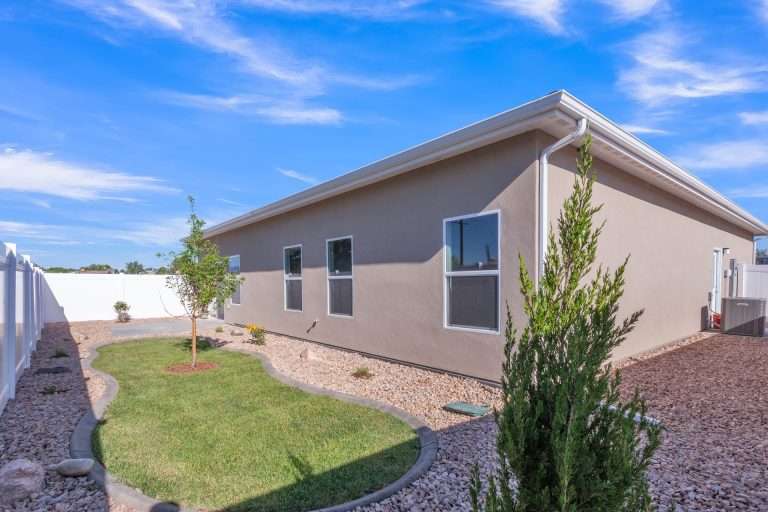 The Merlot backyard, new home by Integrity Homes in Western Colorado