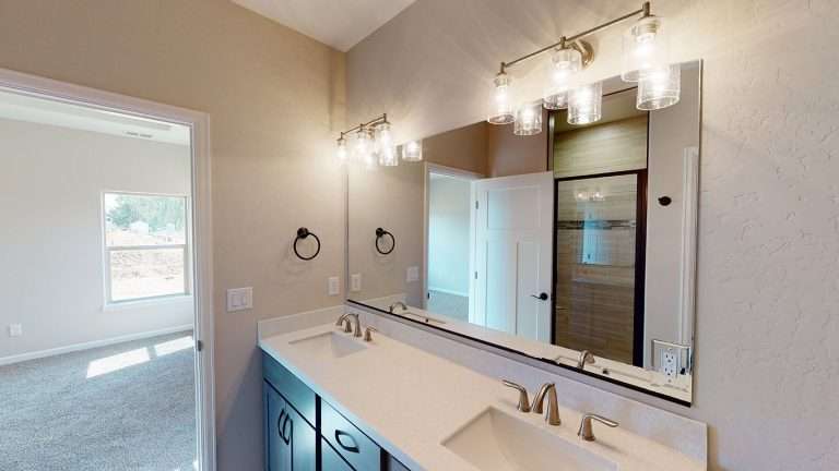 The Zafiro primary bathroom vanity, new home by Integrity Homes in Western Colorado