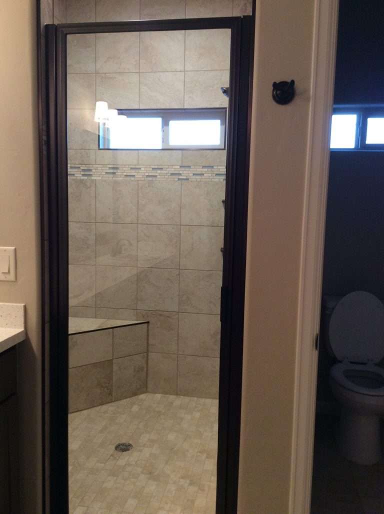 The Rubí walk-in shower, new home by Integrity Homes in Western Colorado
