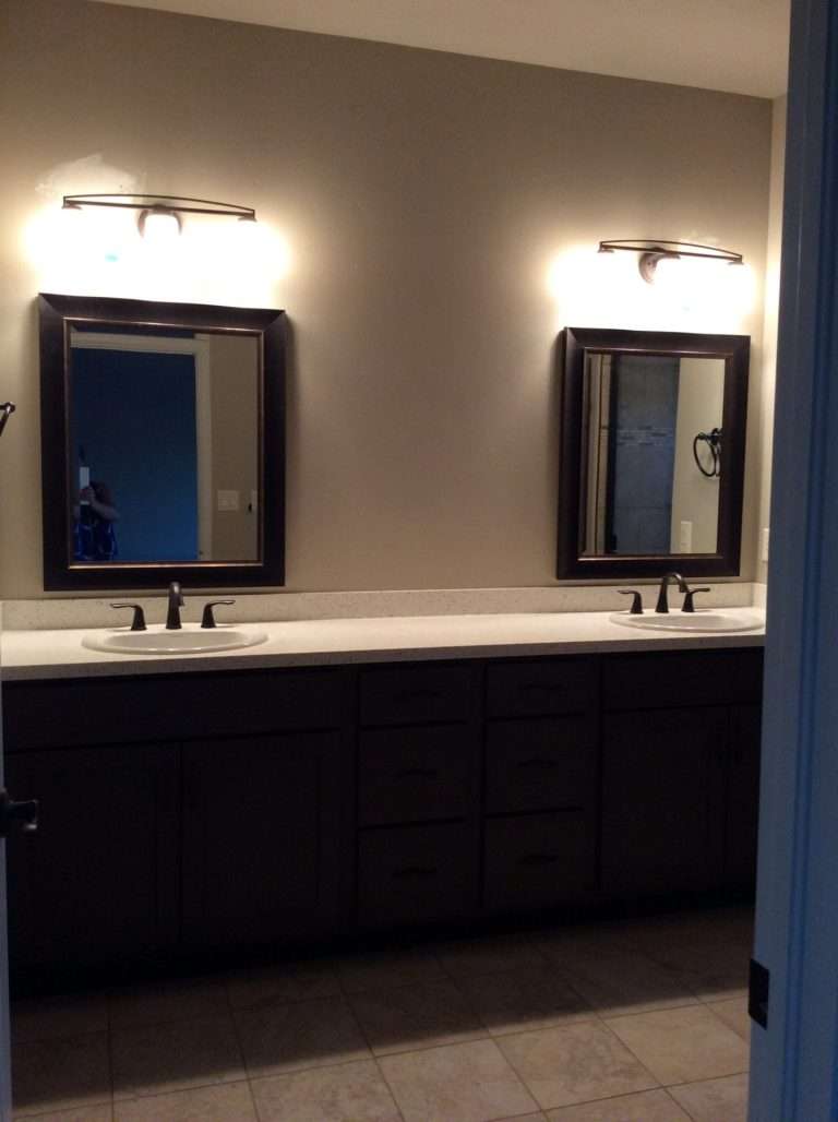 The Rubí primary bathroom vanity, new home by Integrity Homes in Western Colorado