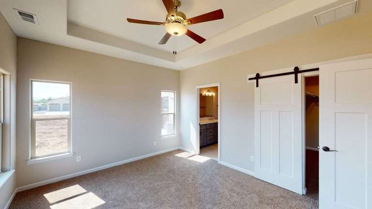 The Zafiro primary bedroom, new home by Integrity Homes in Western Colorado