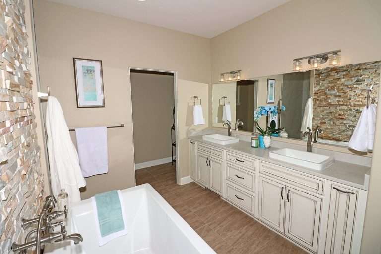 The Ridge primary bathroom, new home by Integrity Homes in Western Colorado