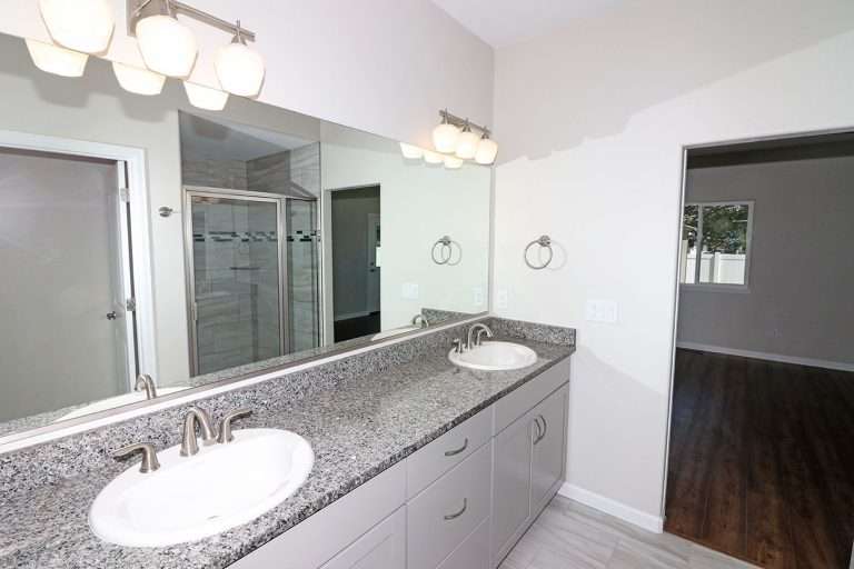 The Garfield primary bathroom vanity, new home by Integrity Homes in Western Colorado