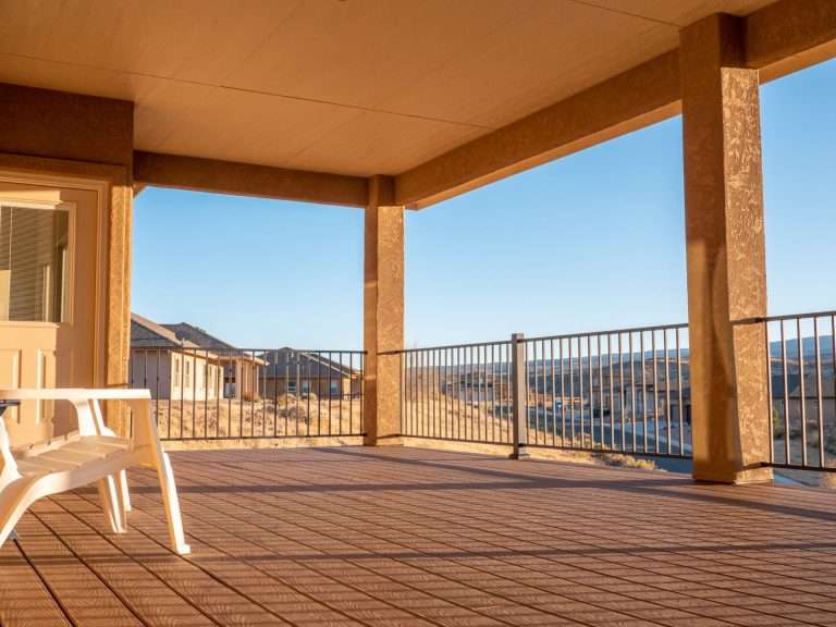 The Ridge covered deck with views, new home by Integrity Homes in Western Colorado