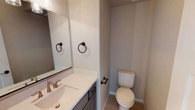 The Zafiro bathroom, new home by Integrity Homes in Western Colorado