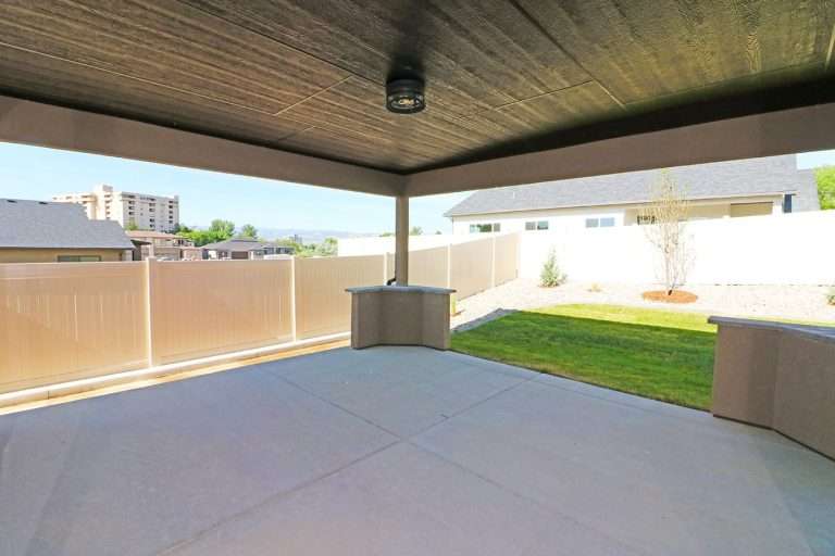 Casa De Pueblo covered patio, new home by Integrity Homes in Western Colorado